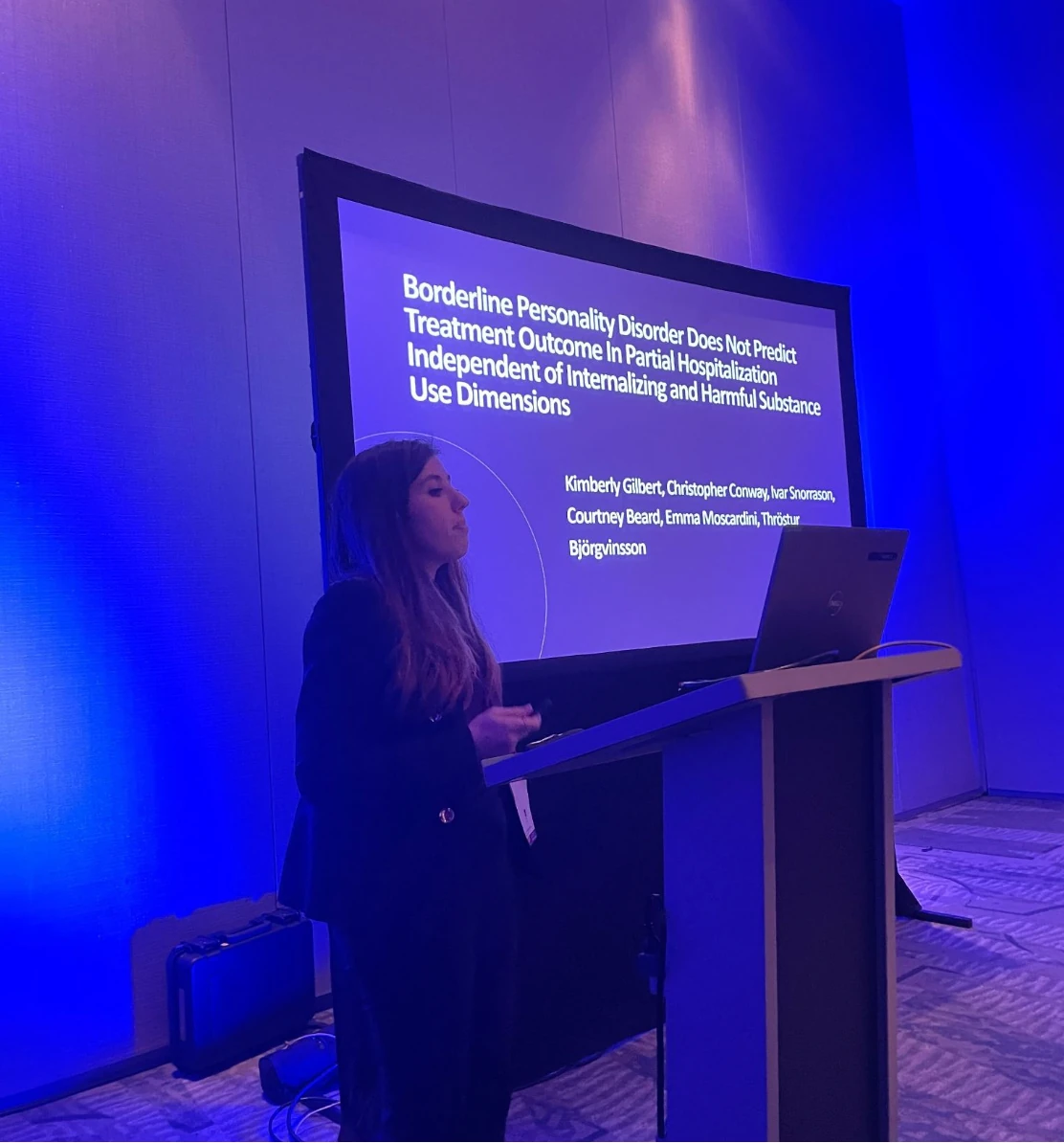 Kimberly J. Gilbert presenting research at the International Society for the Study of Personality Disorders meeting in Boston in 2025
